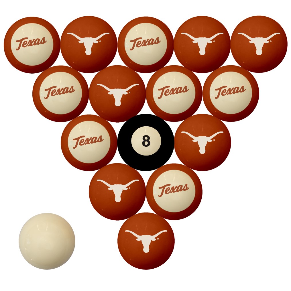Texas Longhorns Billiard Ball Set American Super Sports