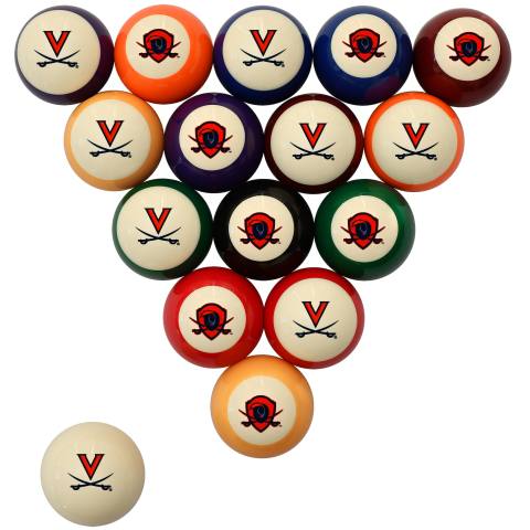 Virginia Cavaliers Pool Ball Set