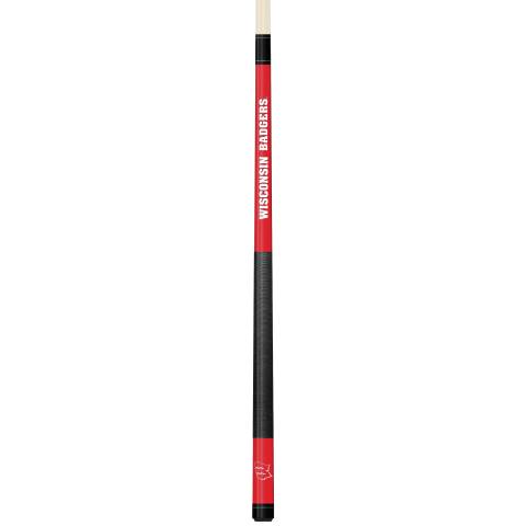 Wisconsin Badgers Colored Engraved Pool Cue