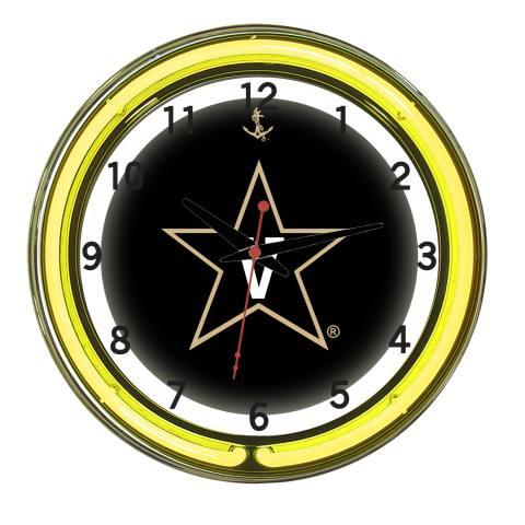 Vanderbilt Commodores 18 Inch Neon Clock