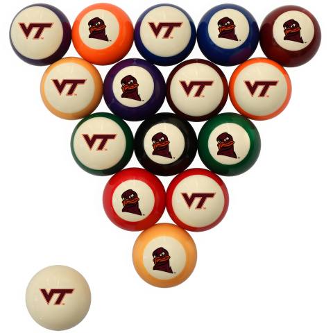 Virginia Tech Hokies Pool Ball Set