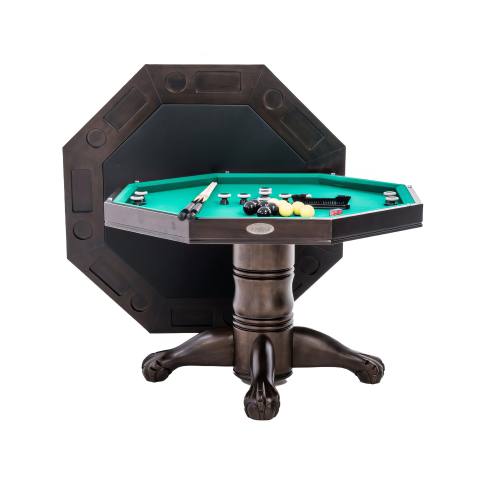 Berner Boca 3 in 1 Slate Bumper Pool Table - 54 Inch in Espresso