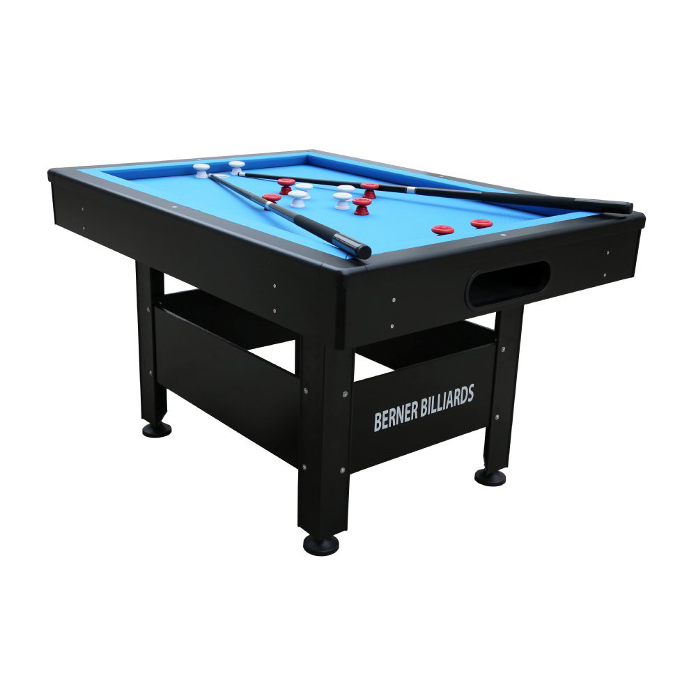 OUTDOOR BUMPER POOL TABLE IN SILVER w/BLUE CLOTH~THE ORLANDO by BERNER BILLIARDS 