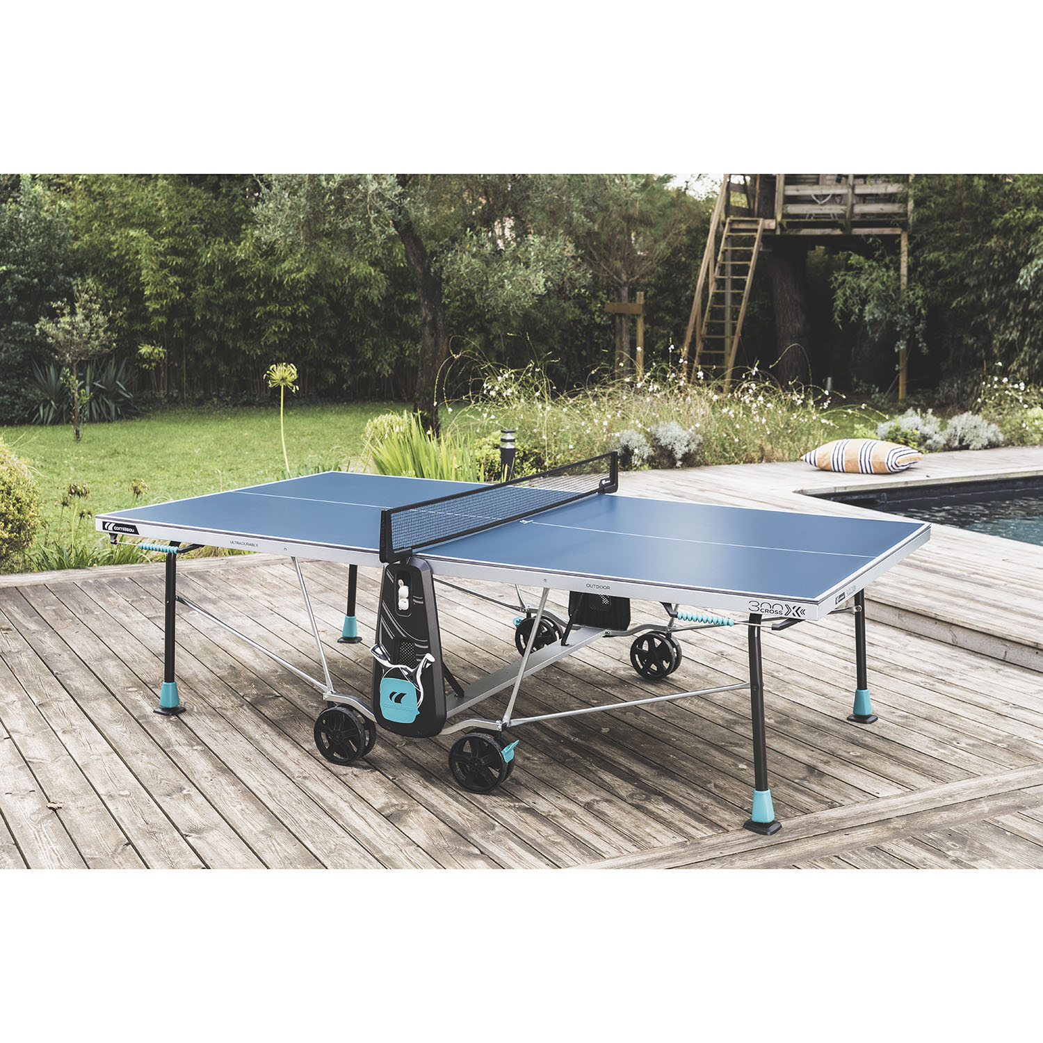 Cornilleau 300X Crossover Outdoor Blue Table Tennis American Super Sports