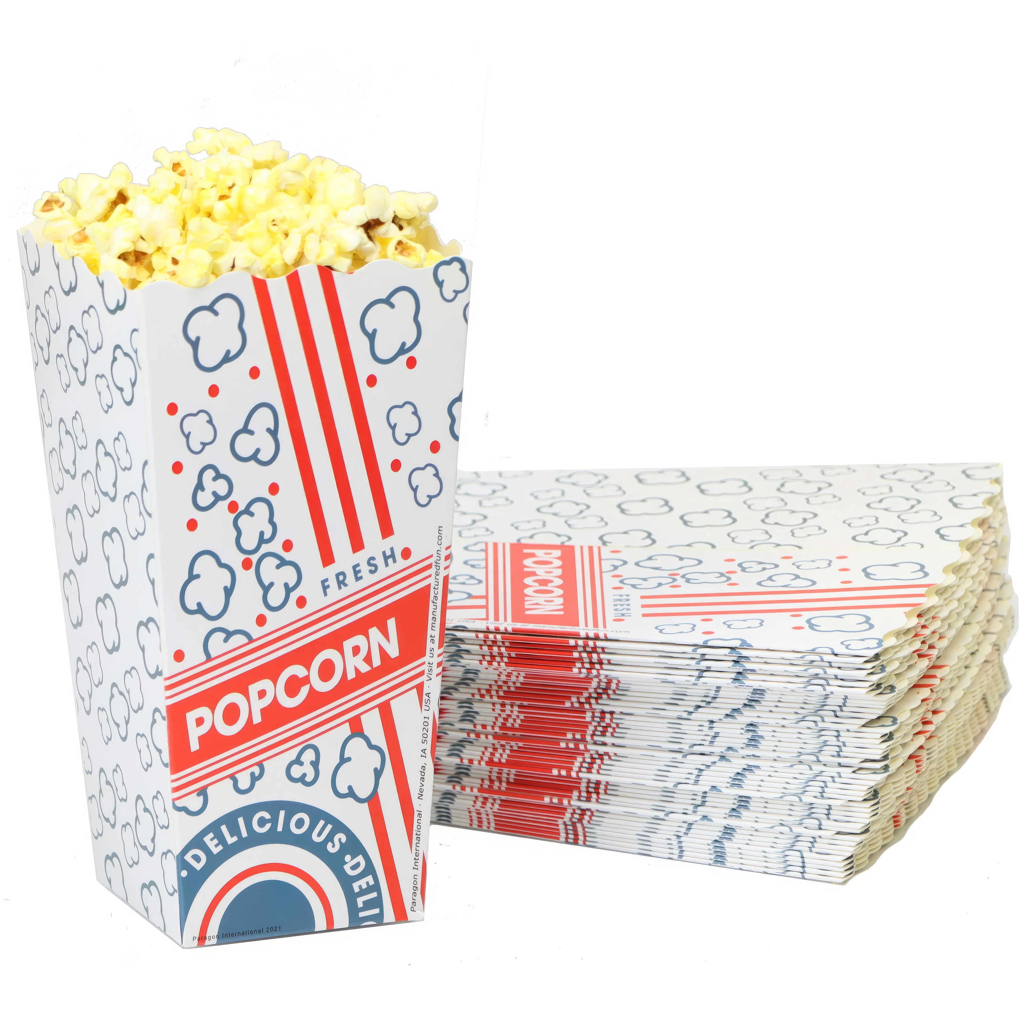 Large Popcorn Scoop Boxes Pack of 100 American Super Sports