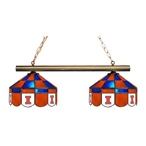 Illinois Fighting Illini Executive 2 Shade Game Lamp