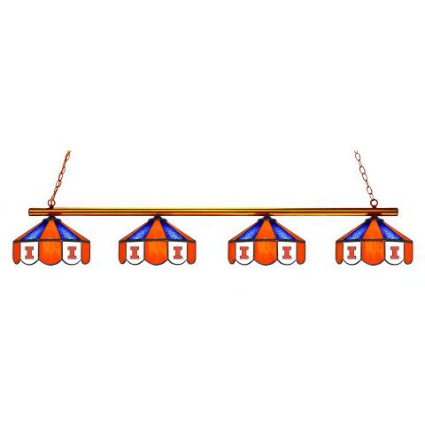 Illinois Fighting Illini 4 Shade Billiard Lamp