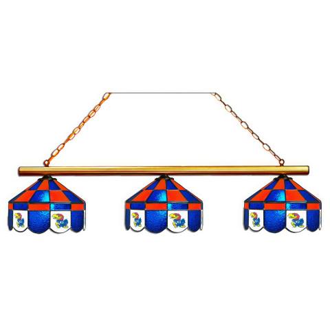 Kansas Jayhawks Executive 3 Shade Billiard Lamp