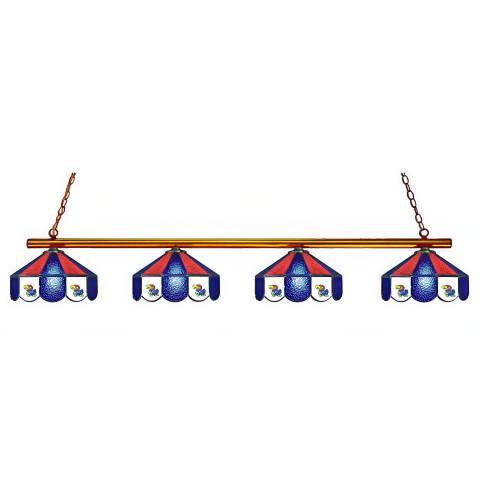 Kansas Jayhawks 4 Shade Billiard Lamp