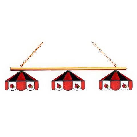 Louisville Cardinals 3 Shade Billiard Lamp