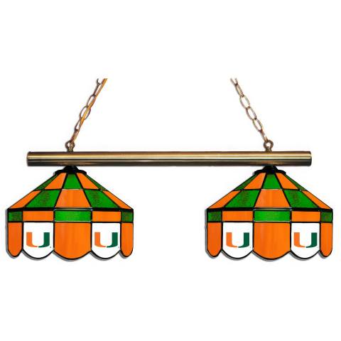 Miami Hurricanes Executive 2 Shade Game Lamp