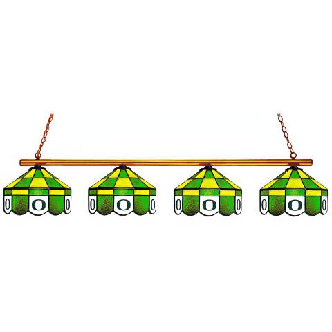 Oregon Ducks 4 Shade Executive Billiard Lamp