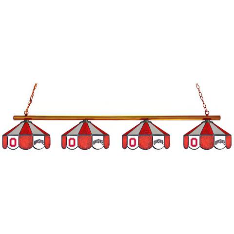 Ohio State Buckeyes 4 Shade Billiard Lamp