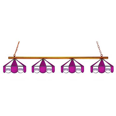 TCU Horned Frogs 4 Shade Billiard Lamp