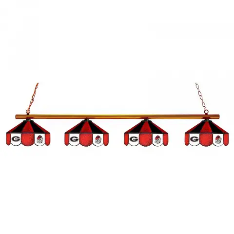 Georgia Bulldogs 4 Shade Billiard Lamp