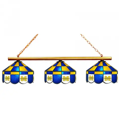 Michigan Wolverines Executive 3 Shade Billiard Lamp