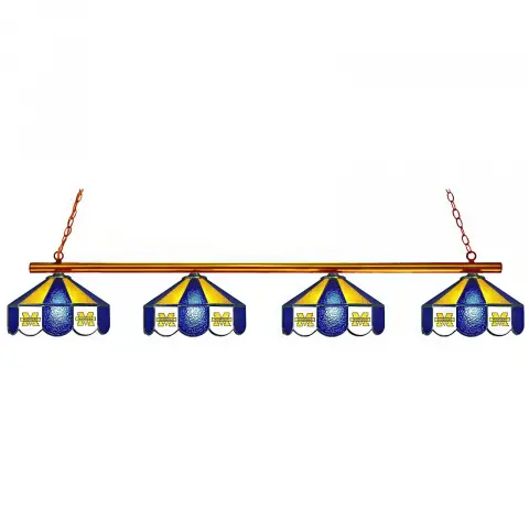 Michigan Wolverines 4 Shade Billiard Lamp