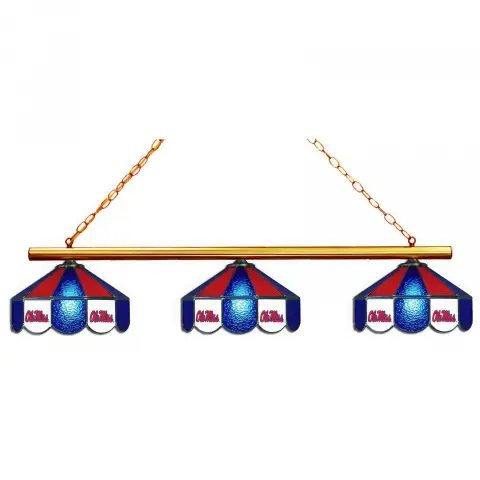 Ole Miss Rebels 3 Shade Billiard Lamp