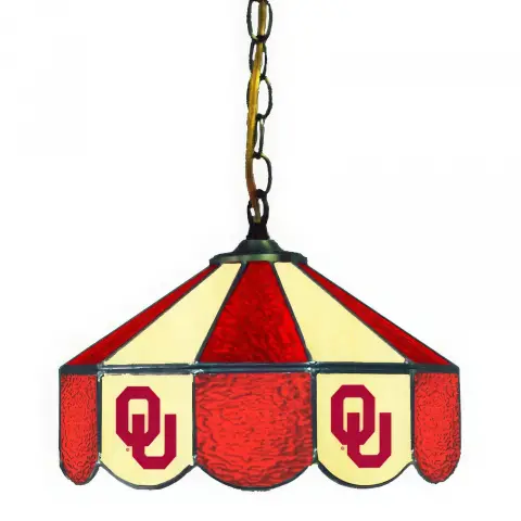 Oklahoma Sooners 14 Inch Swag Hanging Lamp
