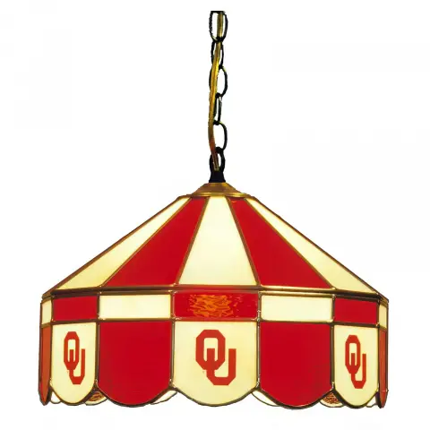 Oklahoma Sooners 16 Inch Swag Hanging Lamp