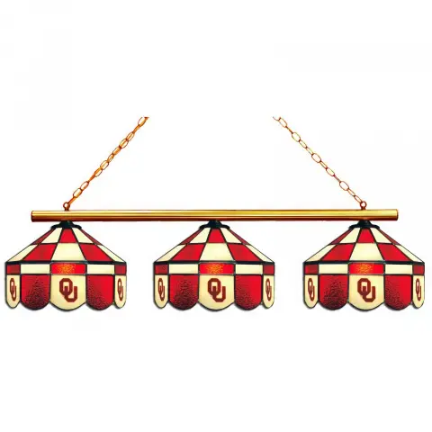 Oklahoma Sooners Executive 3 Shade Billiard Lamp