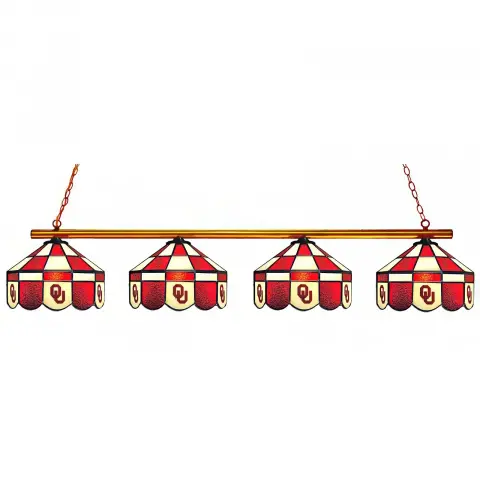 Oklahoma Sooners Executive 4 Light Billiard Light