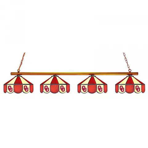 Oklahoma Sooners 4 Shade Billiard Lamp