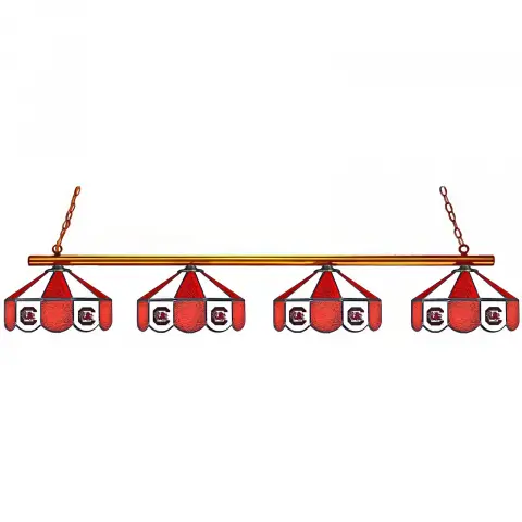 South Carolina Gamecocks 4 Shade Billiard Lamp