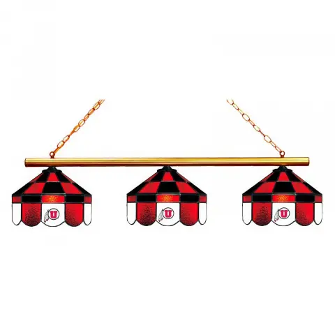 Utah Utes 3 Shade Executive Billiard Light
