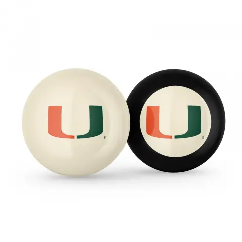 Miami Hurricanes Cue Ball & Eight Ball Combo