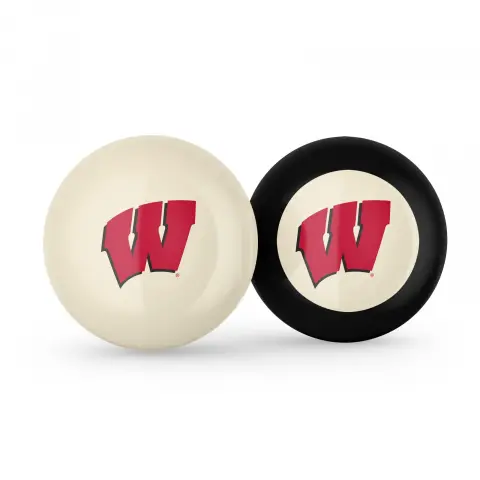 Wisconsin Badgers Cue Ball & Eight Ball Combo