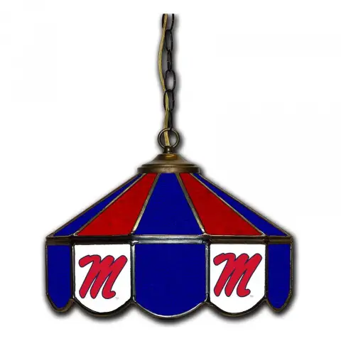 Ole Miss Rebels 14 Inch Swag Hanging Lamp