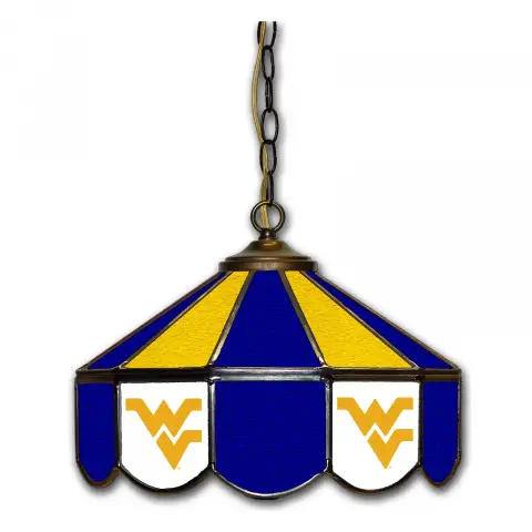 West Virginia Mountaineers 14 Inch Swag Hanging Lamp