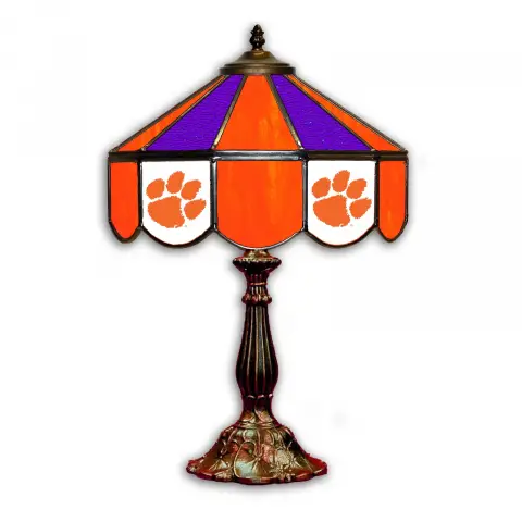Clemson Tigers 14 Inch Tiffany-Style Table Lamp
