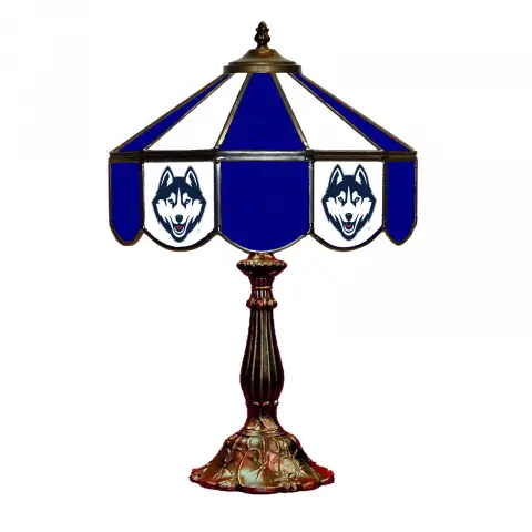 UConn Huskies 14 Inch Tiffany-Style Table Lamp