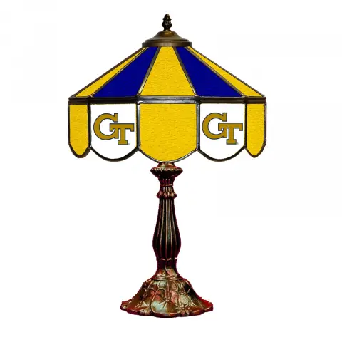 Georgia Tech Yellow Jackets 14 Inch Tiffany-Style Table Lamp