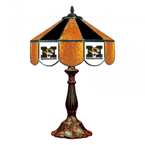 Missouri Tigers 14 Inch Tiffany-Style Table Lamp