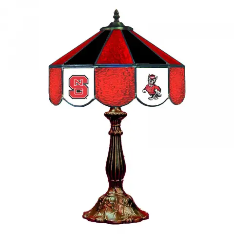 NC State Wolfpack 14 Inch Tiffany-Style Table Lamp