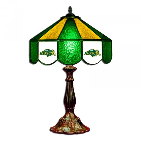 North Dakota State Bison 14 Inch Tiffany-Style Table Lamp