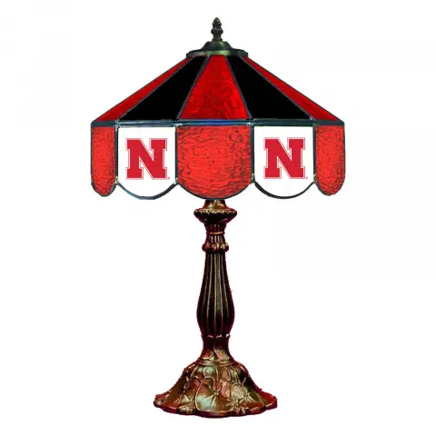 Nebraska Cornhuskers 14 Inch Tiffany-Style Table Lamp