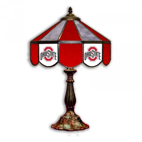 Ohio State Buckeyes 14 Inch Tiffany-Style Table Lamp