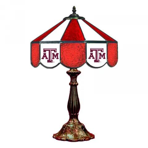 Texas A&M Aggies 14 Inch Tiffany-Style Table Lamp