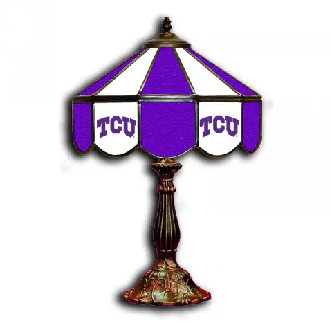 TCU Horned Frogs 14 Inch Tiffany-Style Table Lamp