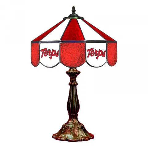 Maryland Terrapins 14 Inch Tiffany-Style Table Lamp