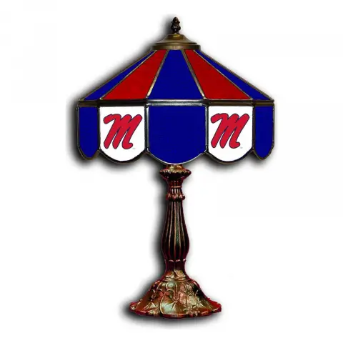 Ole Miss Rebels 14 Inch Tiffany-Style Table Lamp