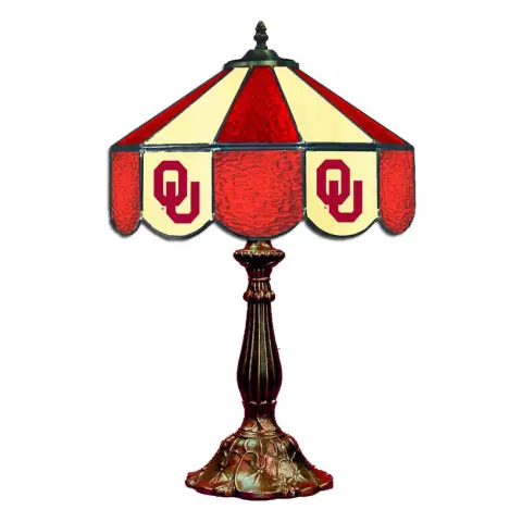 Oklahoma Sooners 14 Inch Tiffany-Style Table Lamp