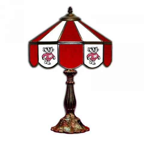 Wisconsin Badgers 14 Inch Tiffany-Style Table Lamp