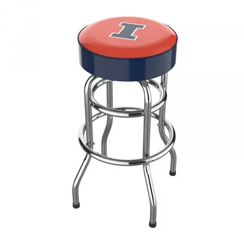 Illinois Fighting Illini Chrome Bar Stool