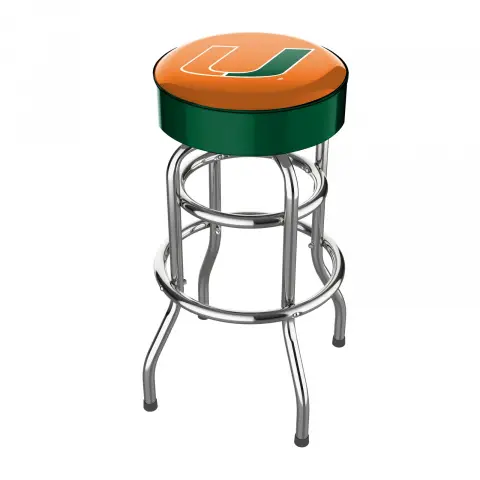 Miami Hurricanes Chrome Bar Stool