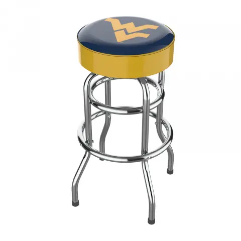 West Virginia Mountaineers Chrome Bar Stool